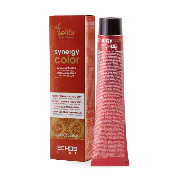 Безаміачна крем-фарба для волосся Echosline Seliar Synergy Color з арганою та кератином 8.01 Light Blonde Natural Ash, 100 мл